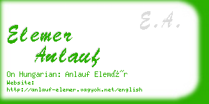 elemer anlauf business card